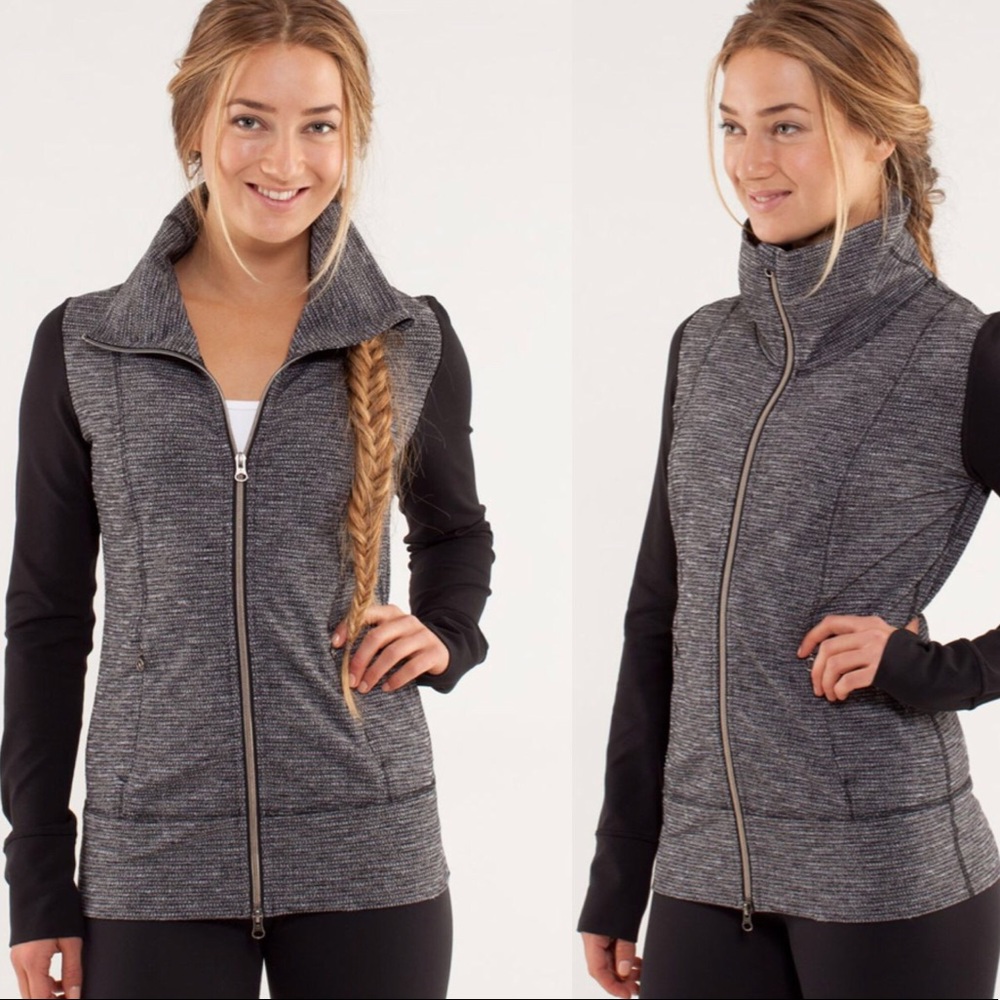 Lululemon - coco pique daily yoga jacket zip up
